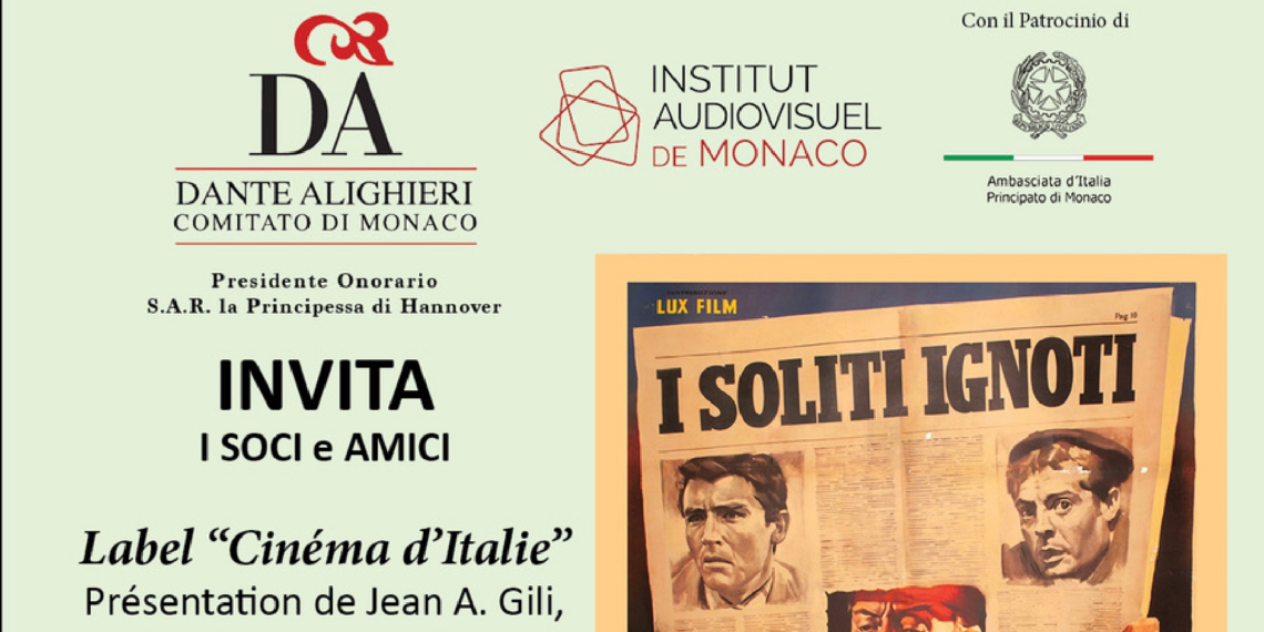L’Institut Audiovisuel di Monaco in partenariato con l’Associazione Dante Alighieri presenta I Soliti Ignoti