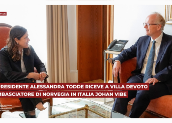 Sardegna, la Presidente Todde riceve a Villa Devoto l’Ambasciatore di Norvegia in Italia Johan Vibe