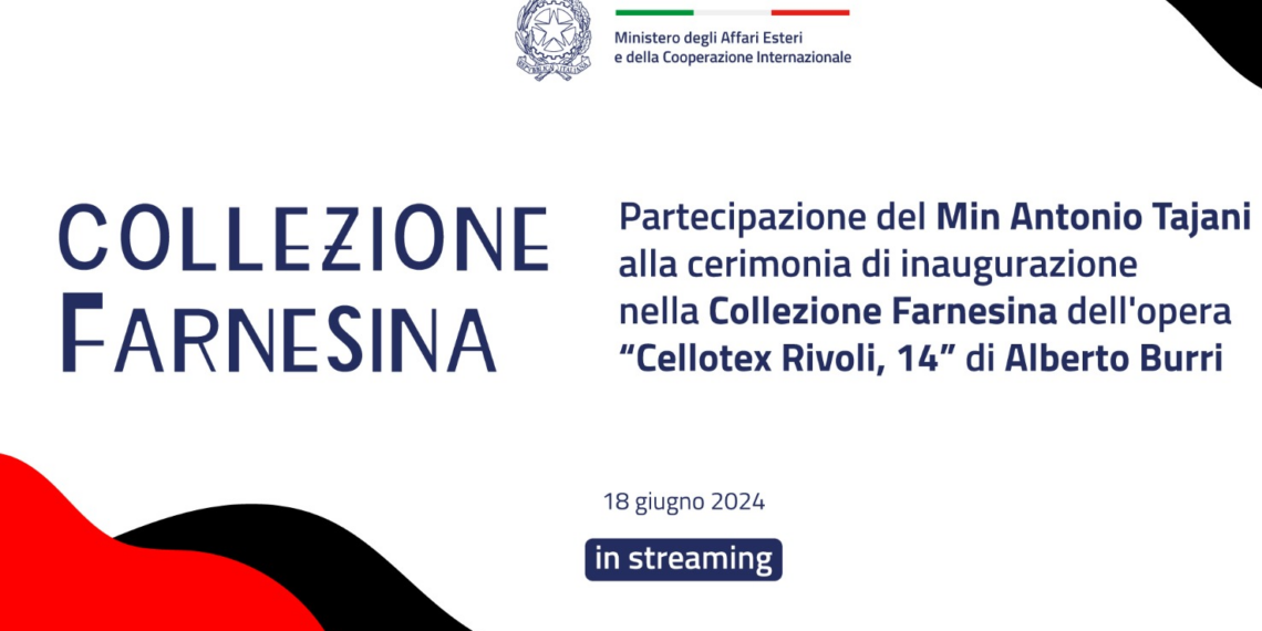Tajani: “Collezione Farnesina è grande museo d’arte contemporanea”