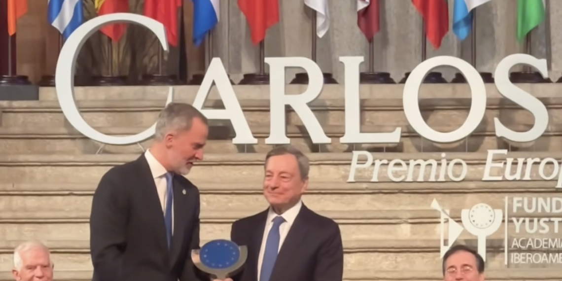 Mario Draghi riceve il “Premio Europeo Carlo V” dal Re Felipe VI, il foto-racconto di Ezio Cairoli