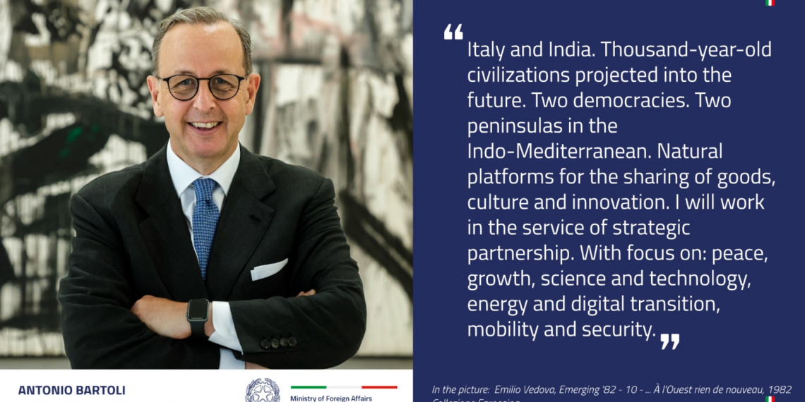 Antonio Bartoli è il nuovo Ambasciatore d’Italia in India