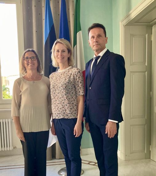 Kaja Kallas, Alto Rappresentante dell’Unione Europea designato per gli Affari Esteri visita l’Ambasciata estone a Roma