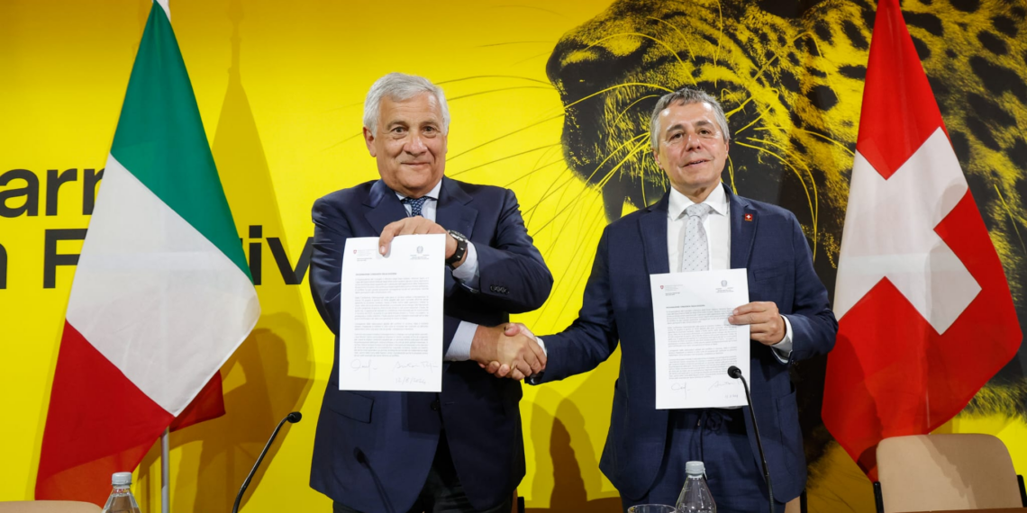 Tajani e Cassis firmano Dichiarazione congiunta sull’Ucraina a Locarno