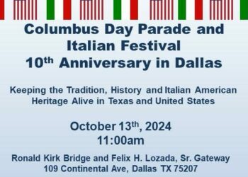 Columbus Day Parade and Italian Festival, a Dallas si celebra il X Anniversario. Oscar Renda Grand Marshal 2024