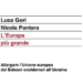 “L’Europa più grande”, il libro di Luca Gori e Nicola Pantara