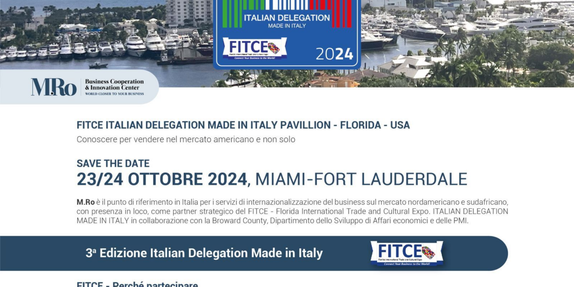 Terza Edizione dell’Italian Delegation Made in Italy al Florida International Trade and Cultural Expo
