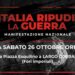 Il ripudio della Guerra. Corteo per la Pace sabato 26 ottobre a Roma
