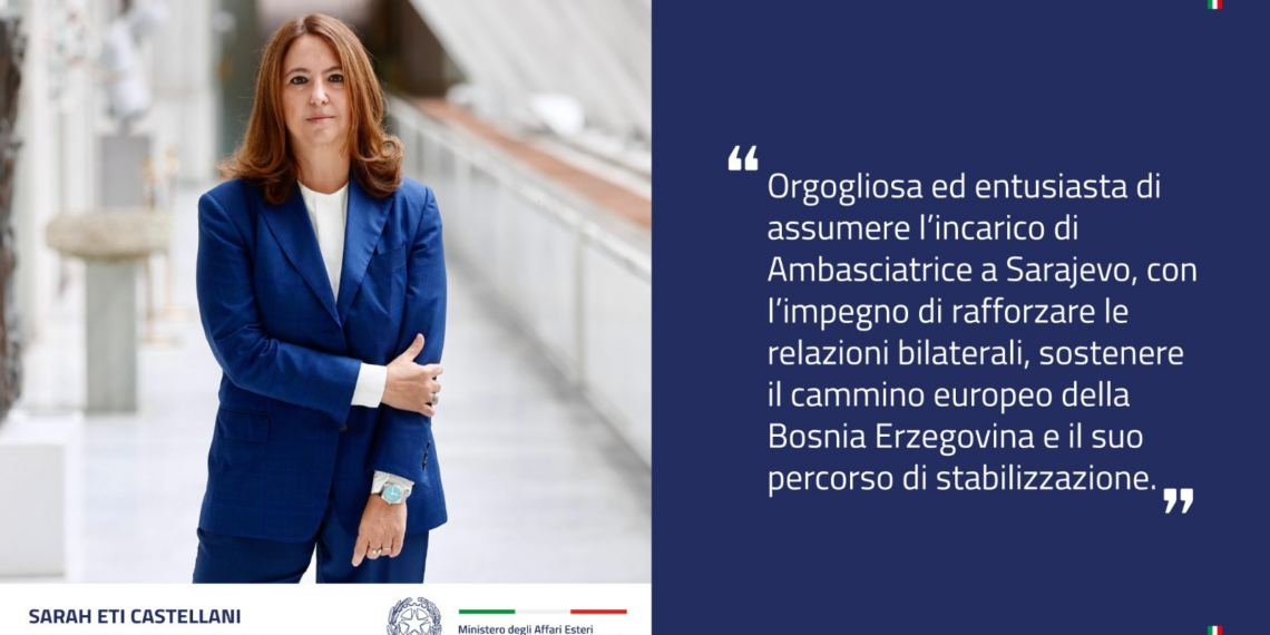 Sarah Eti Castellani è la nuova Ambasciatrice d’Italia in Bosnia-Erzegovina