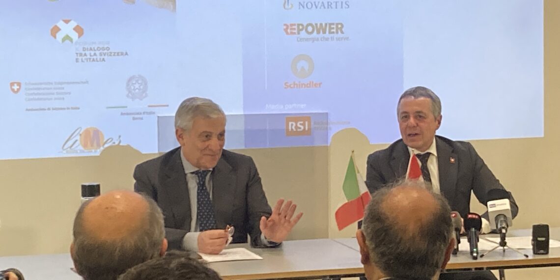 “Forum per il dialogo tra Svizzera e Italia”. Il Ministro Tajani e il Consigliere Federale Cassis incontrano la stampa