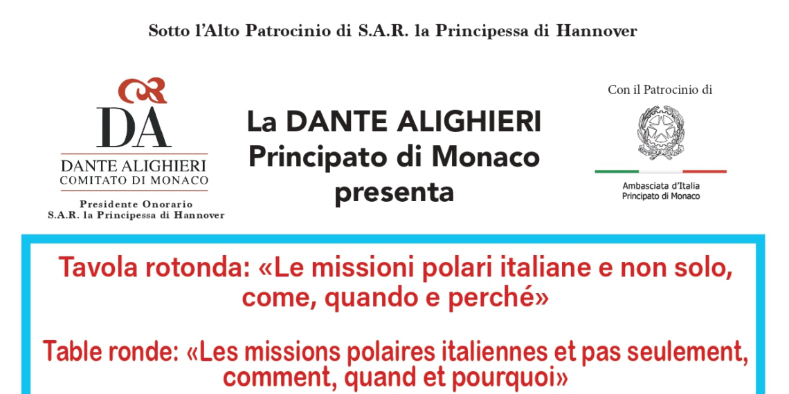 “Le missioni polari italiane”, a Monaco tavola Rotonda della Dante Alighieri al Museo Oceanografico