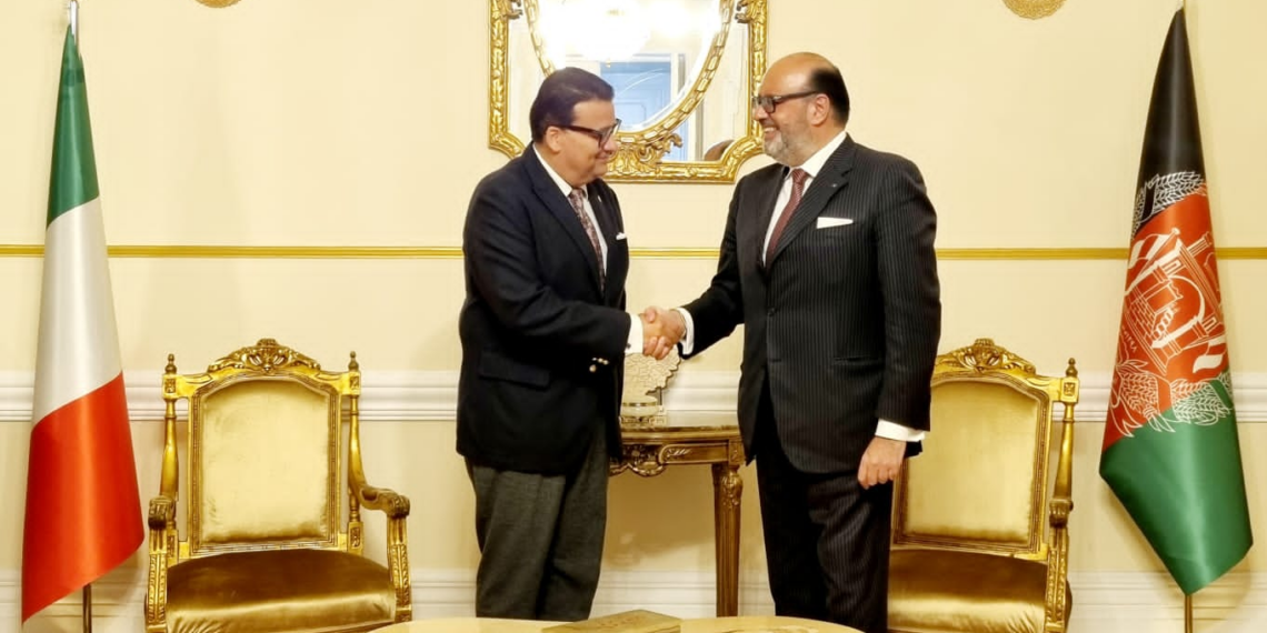 L’Ambasciatore dell’Afghanistan Khaled Ahmad Zekriya incontra il VicePresidente UCOI Mattia Carlin