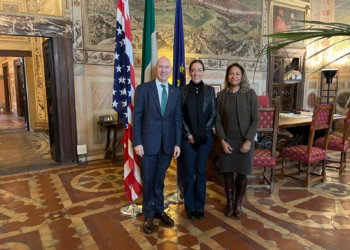 Firenze, la Sindaca Funaro incontra l’Ambasciatore Usa Jack Markell a Palazzo Vecchio