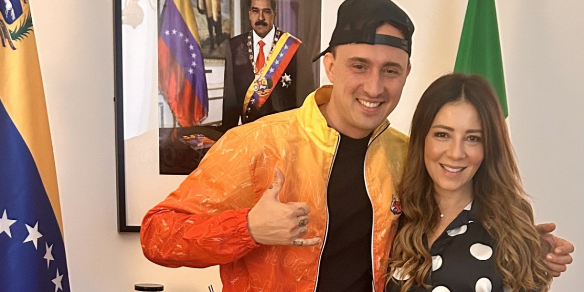 L’artista italiano Jorit in visita all’Ambasciata del Venezuela a Roma