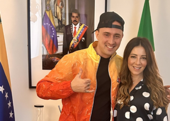 L’artista italiano Jorit in visita all’Ambasciata del Venezuela a Roma