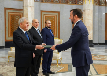 Iraq, l’Ambasciatore Niccolò Fontana presenta lettere credenziali al Presidente della Repubblica Abdul Latif Rashid
