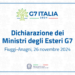 Dichiarazione dei Ministri degli Esteri G7 (Fiuggi – Anagni, 26 novembre 2024)