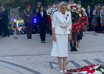 Cade al cimitero militare di Cassino durante Cerimonia ufficiale: paura per l’Ambasciatrice polacca Anders