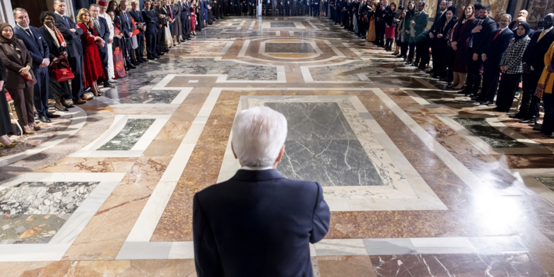 Al Quirinale la Cerimonia per lo scambio degli auguri di fine anno con il Corpo Diplomatico