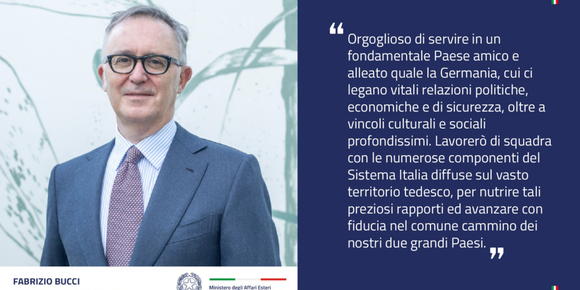 Fabrizio Bucci è il nuovo Ambasciatore d’Italia in Germania