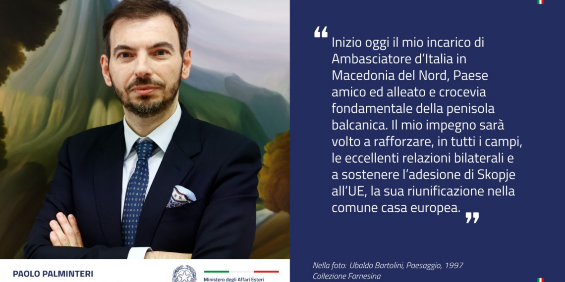 Paolo Palminteri è il nuovo Ambasciatore d’Italia nella Repubblica di Macedonia del Nord