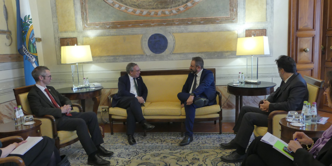 San Marino, il Segretario di Stato Beccari incontra l’Ambasciatore del Regno Unito Llewellyn