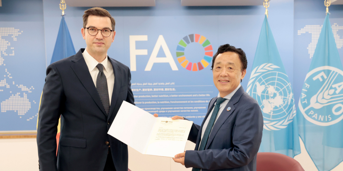 FAO: l’Ambasciatore moldavo Nica presenta Lettere Credenziali al Direttore Generale Qu Dongyu
