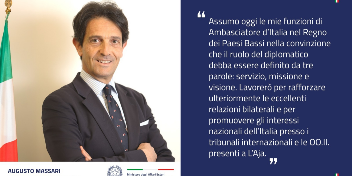 Augusto Massari è il nuovo Ambasciatore d’Italia a L’Aja