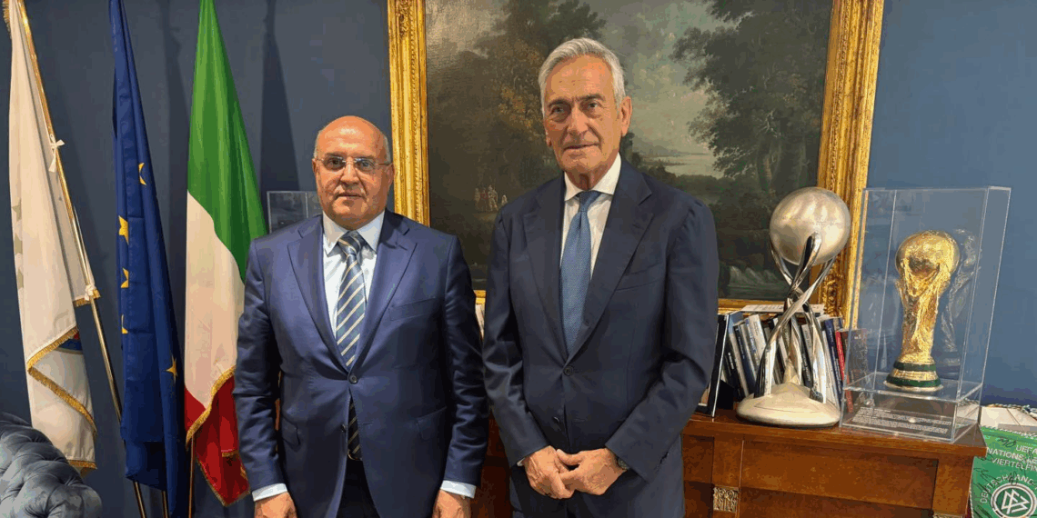 L’Ambasciatore algerino Mohamed Khelifi incontra il Presidente della FIGC Gabriele Gravina