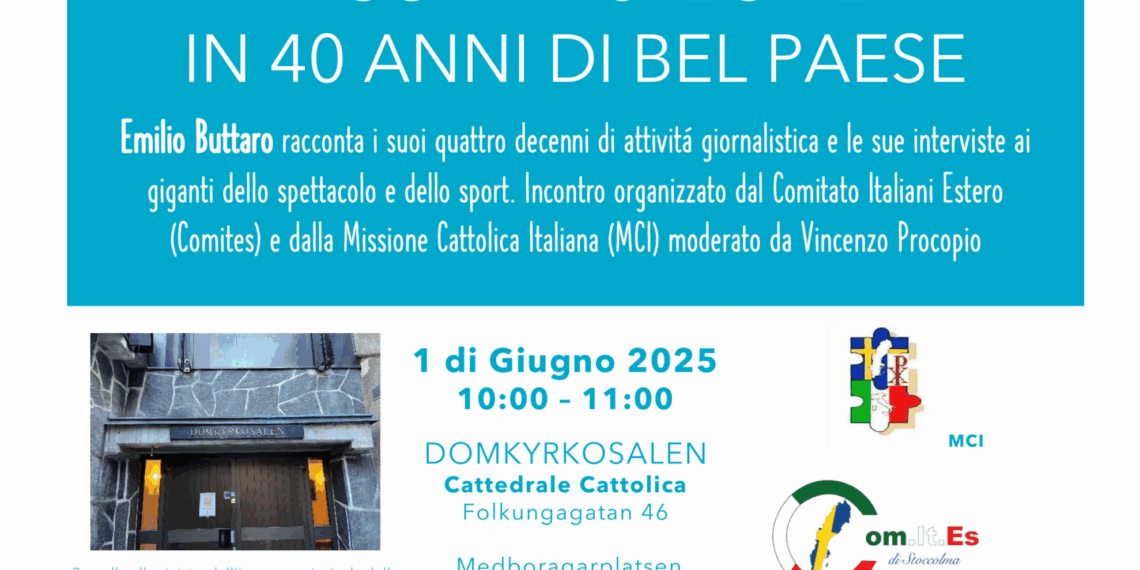 A Stoccolma gli incontri speciali del giornalista Emilio Buttaro con i grandi di Spettacolo e Sport