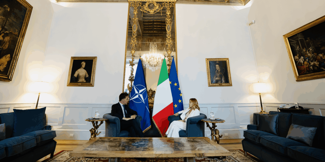 Il Presidente Meloni incontra il Segretario Generale della NATO Mark Rutte