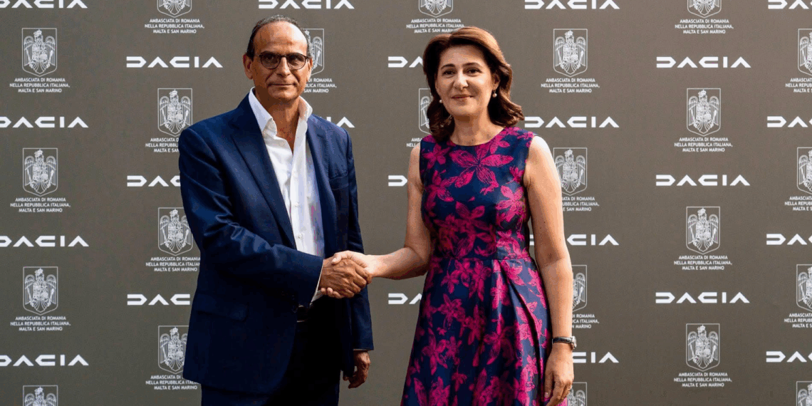 La casa automobilistica Dacia diventa partner dell’Ambasciata di Romania in Italia