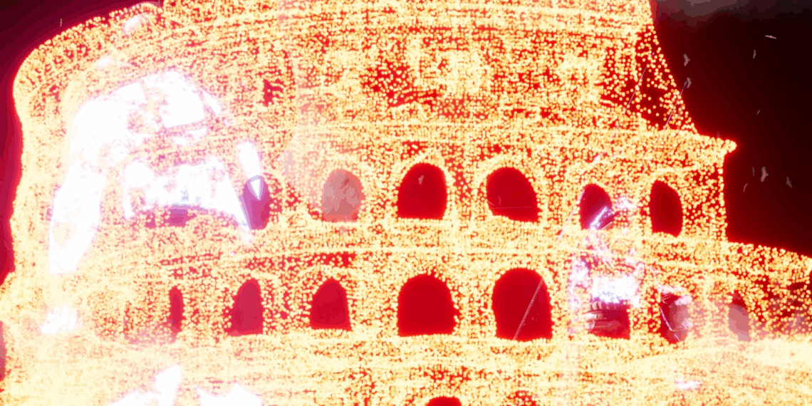 Prima proiezione multimediale della Corea del Sud sul Colosseo