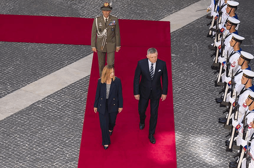 Il Presidente del Consiglio Giorgia Meloni ha incontrato a Palazzo Chigi il Primo Ministro slovacco Robert Fico