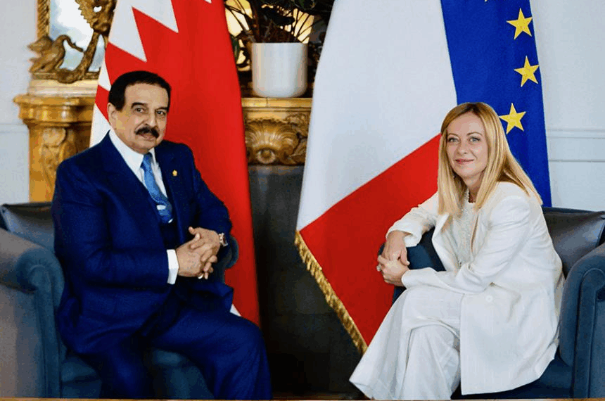 Incontro del Presidente Meloni con il Re del Bahrein Hamad bin Isa Al Khalifa