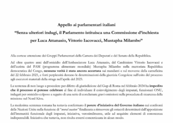 Luca Attanasio, l’appello di quattro Associazioni ai parlamentari: “Istituire una Commissione d’inchiesta”