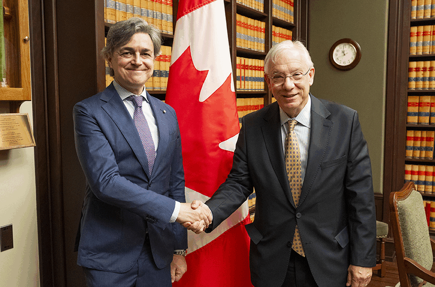 Canada, l’Ambasciatore Cattaneo è stato ricevuto dallo Speaker della Camera dei Comuni Scarpaleggia