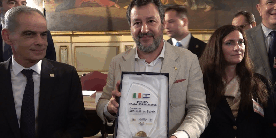 Premio Israele-Italia 2025 a Salvini, Tajani: “Non devo commentarlo io”