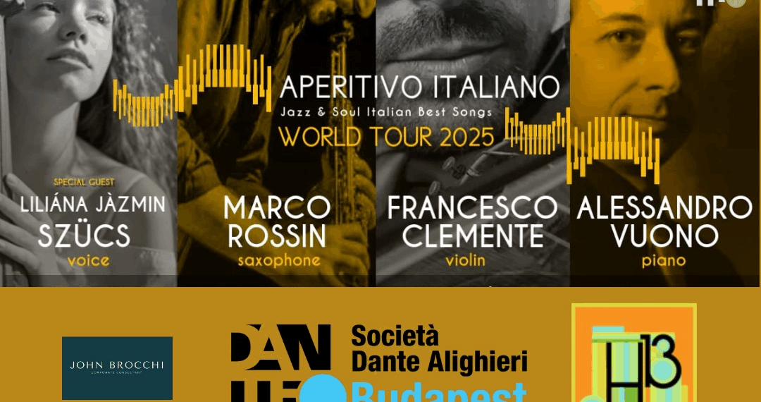 Aperitivo Italiano, il Comitato Dante Alighieri di Budapest organizza due concerti Jazz&Soul