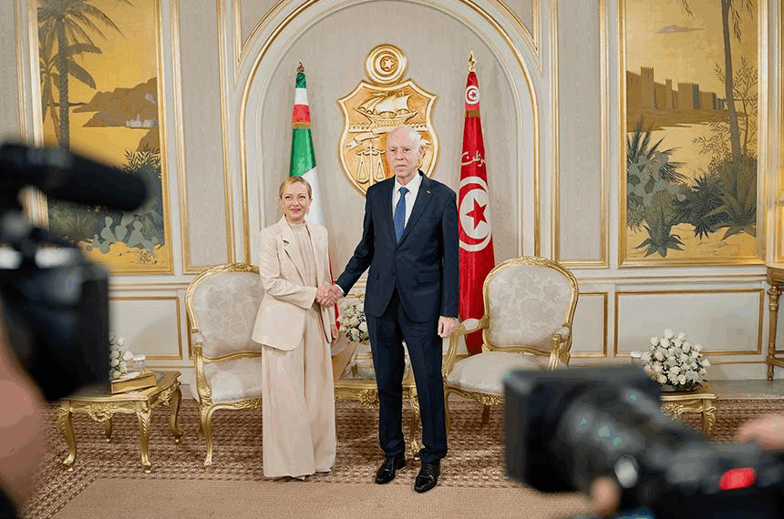 Il Premier Meloni incontra il Presidente della Repubblica di Tunisia, Kais Saied