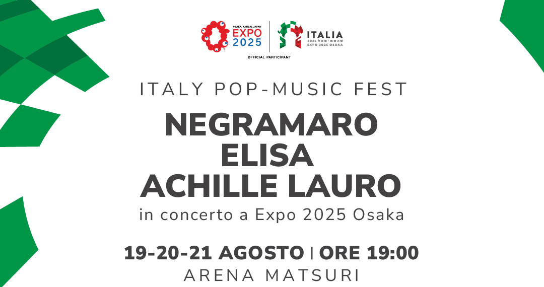 Negramaro, Elisa e Achille Lauro in concerto a Expo 2025 Osaka