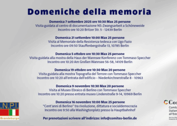 Comites Berlino e ANPI presentano “Le Domeniche della Memoria”