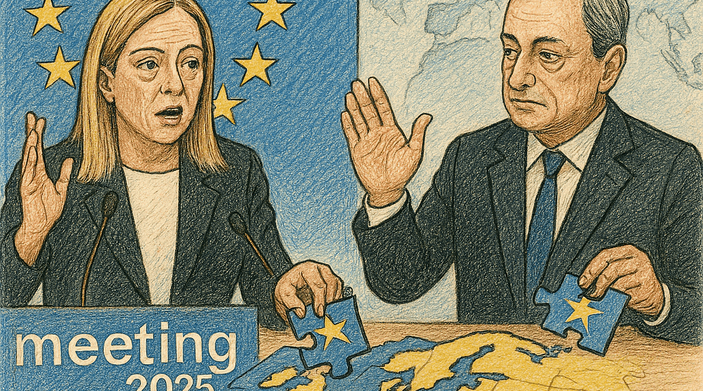 Le differenti visioni della Meloni e di Draghi sull’Unione Europea