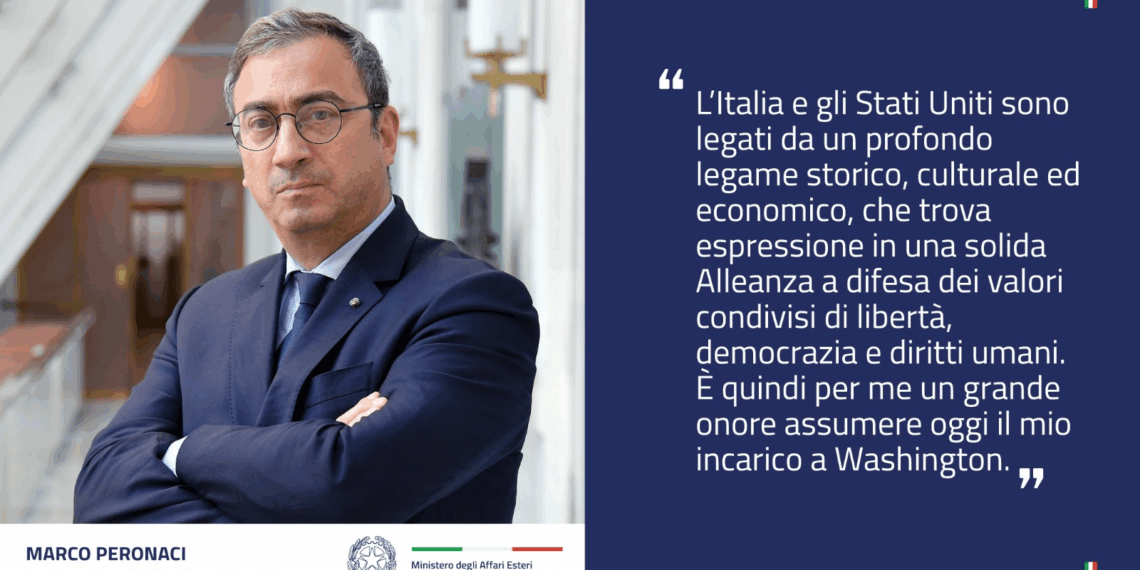 Marco Peronaci è il nuovo Ambasciatore d’Italia a Washington