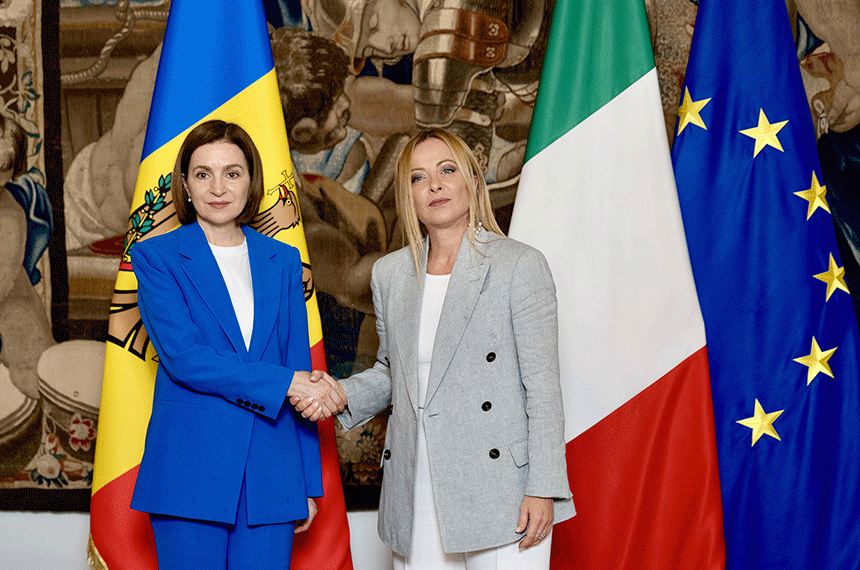 Il Premier Meloni incontra il Presidente della Repubblica di Moldova
