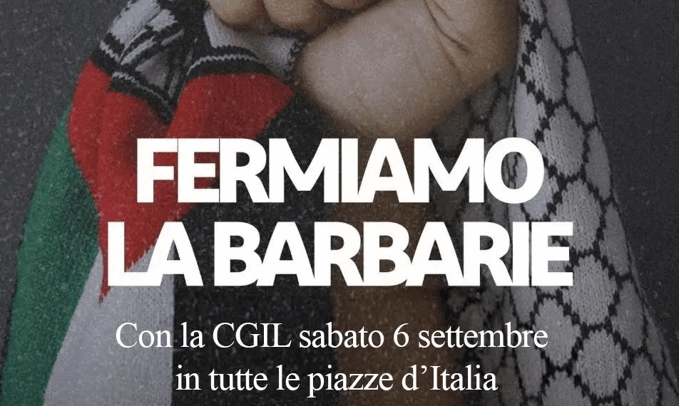 Gaza, Cgil a sostegno della Global Sumud Flotilla. Il 6 settembre iniziative in tutta Italia 