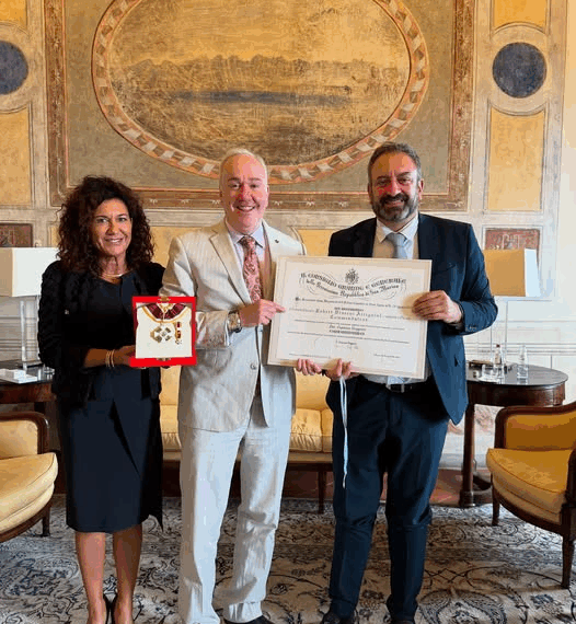 Il Presidente della NIAF Robert Allegrini insignito dell’Ordine di Sant’Agata dalla Repubblica di San Marino