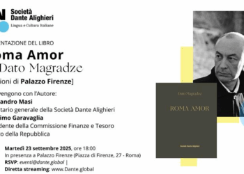 Roma Amor, Dato Magradze presenta a Palazzo Firenze la sua raccolta poetica (23 settembre) 