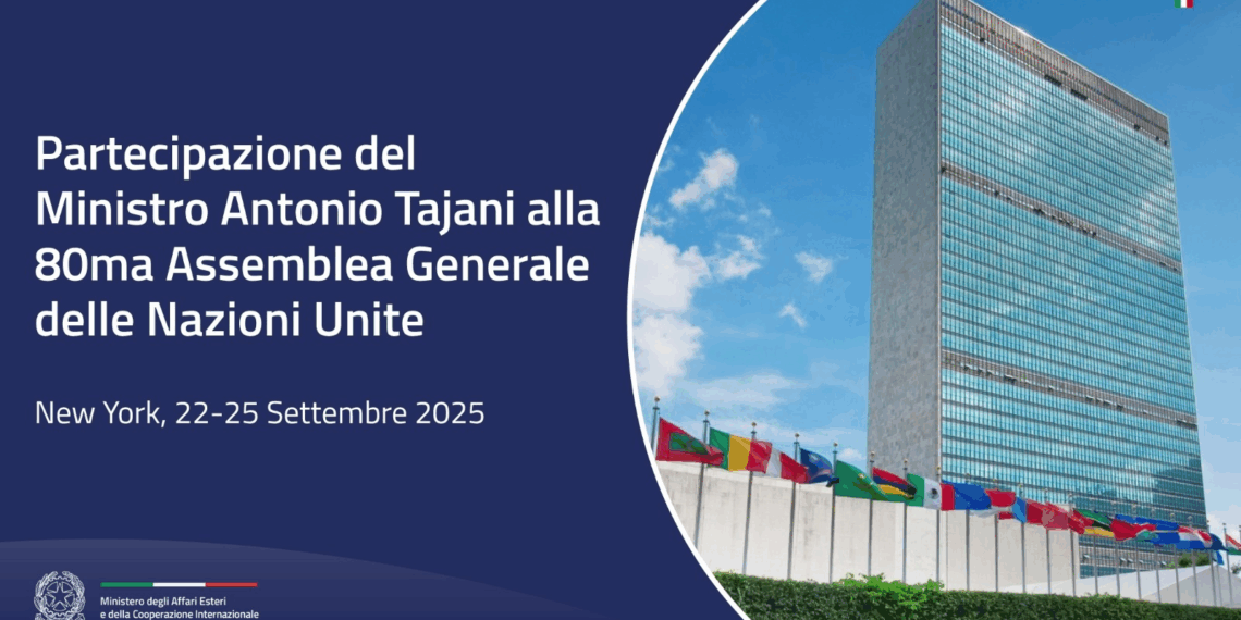 Partecipazione del Ministro Tajani alla 80ma Assemblea Generale delle Nazioni Unite (UNGA)