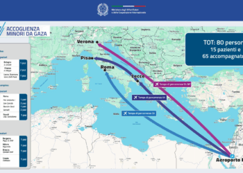Arrivato da Gaza un nuovo gruppo di 15 bambini malati: saranno curati in ospedali italiani