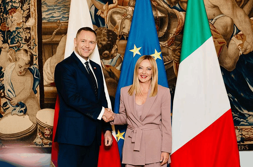 Incontro del Premier Meloni con il Presidente della Repubblica di Polonia Nawrocki